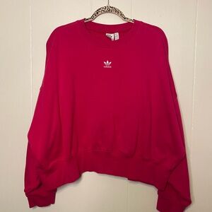 Adidas Pink Cropped Athletic Sweater